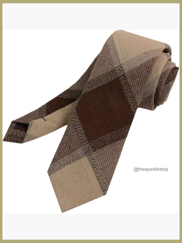 Plaid Tie For Men  Classic Checkered Necktie